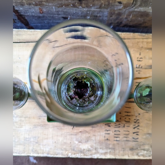 Vintage Metal Green Candelabra With Glass Globes - Picture 12 of 15